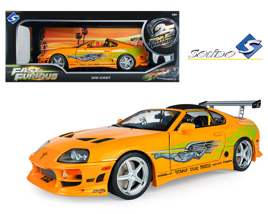 (Preorder) Solido 1:18 Brian’s Toyota Supra MK4 (A80) Open Roof – Fast & Furious 1 (2001)