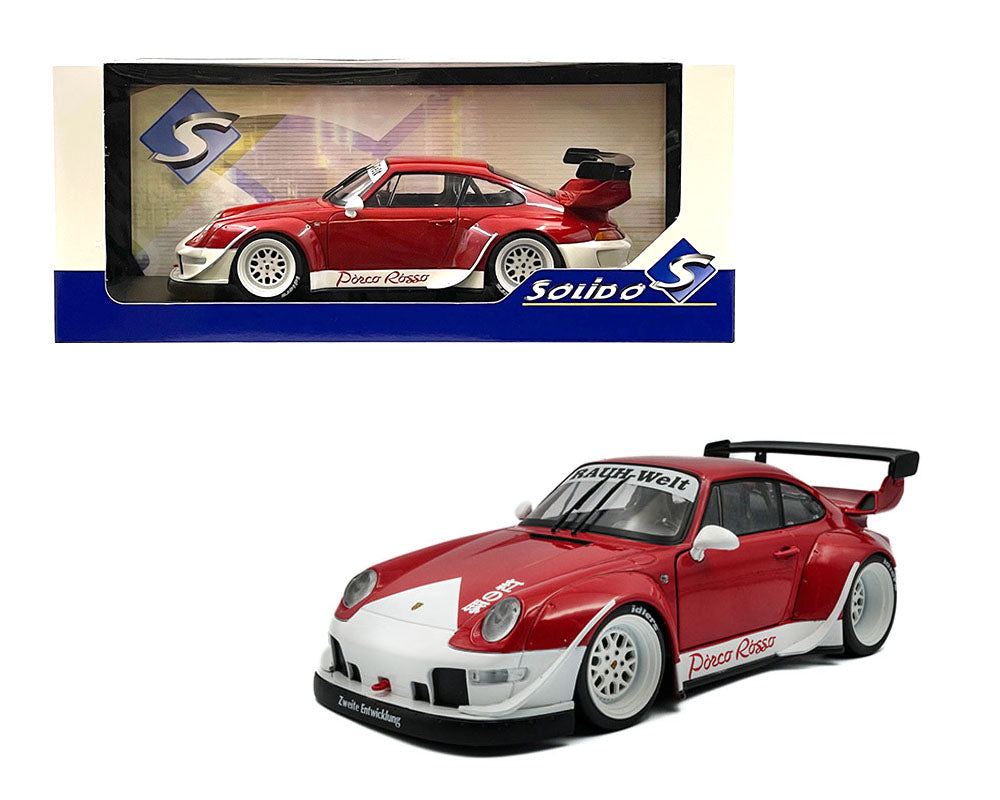 Solido 1:18 2020 RWB Bodykit Porco Rosso – Red/White - House of Cars Virginia