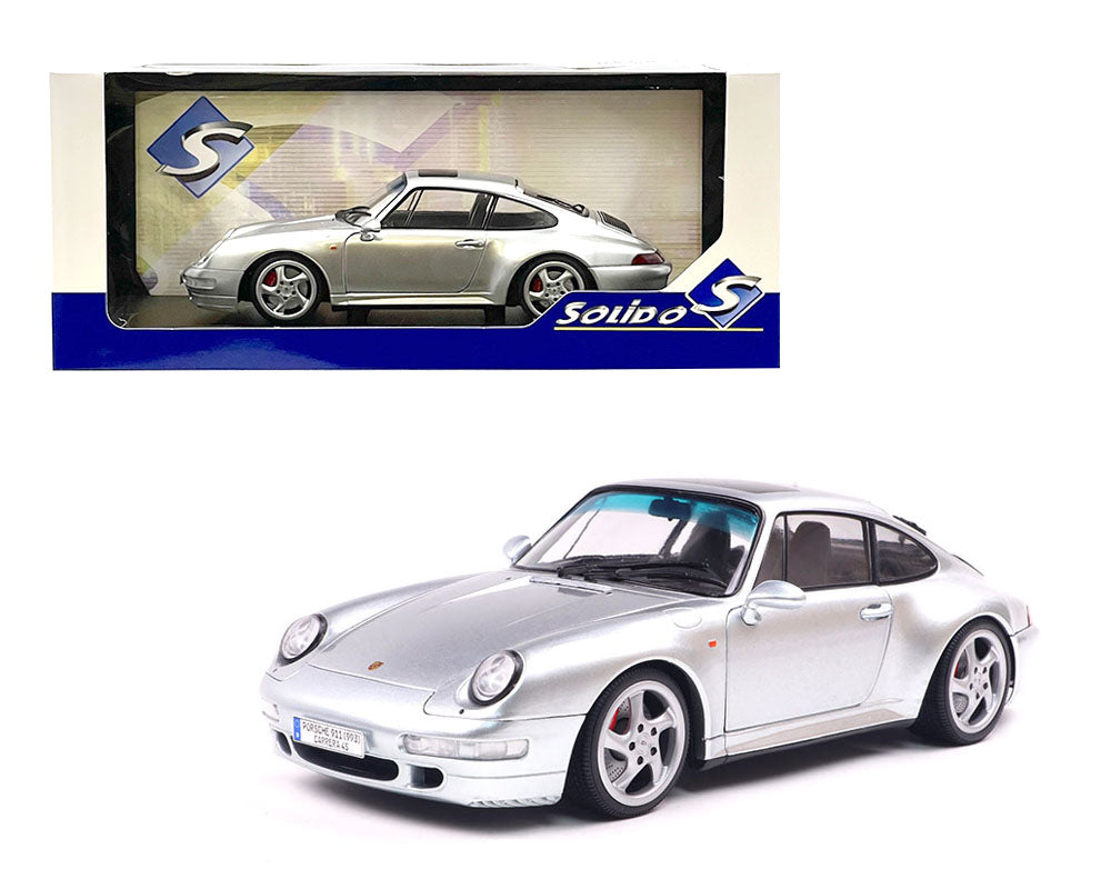 Solido 1:18 1996 Porsche 911 (993) 4S – Polar Silver - House of Cars Virginia
