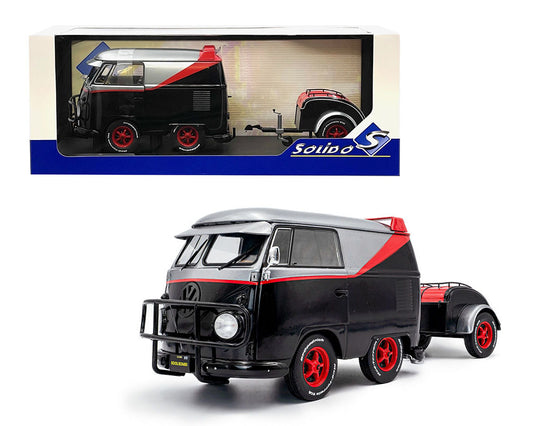 Solido 1:18 Cool Kombi Sport with Trailer – Grey/Black/Red - House of Cars Virginia