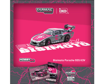 Tarmac Works 1:64 Bisimoto Porsche 935 K3V with Trading Cards – IXO Models Collab – Hobby64 Tarmac Cards - House of Cars Virginia