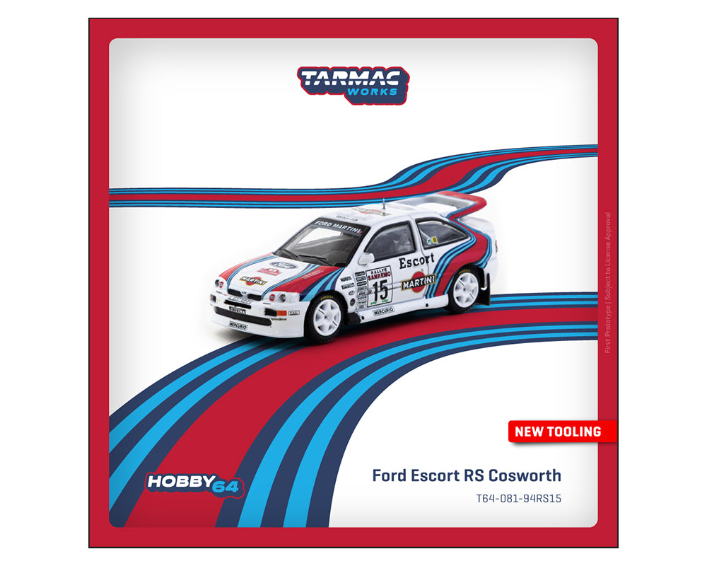 Tarmac Works 1:64 Ford Escort RS Cosworth WRC Rallye Sanremo 1994 – Malcolm Wilson / Bryan Thomas