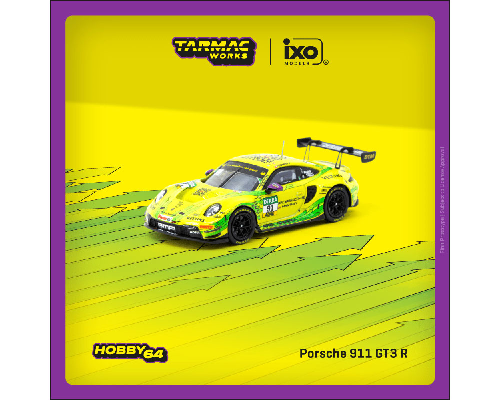 Tarmac Works 1:64 Porsche 911 GT3 R – Yellow – Hobby64 - House of Cars Virginia