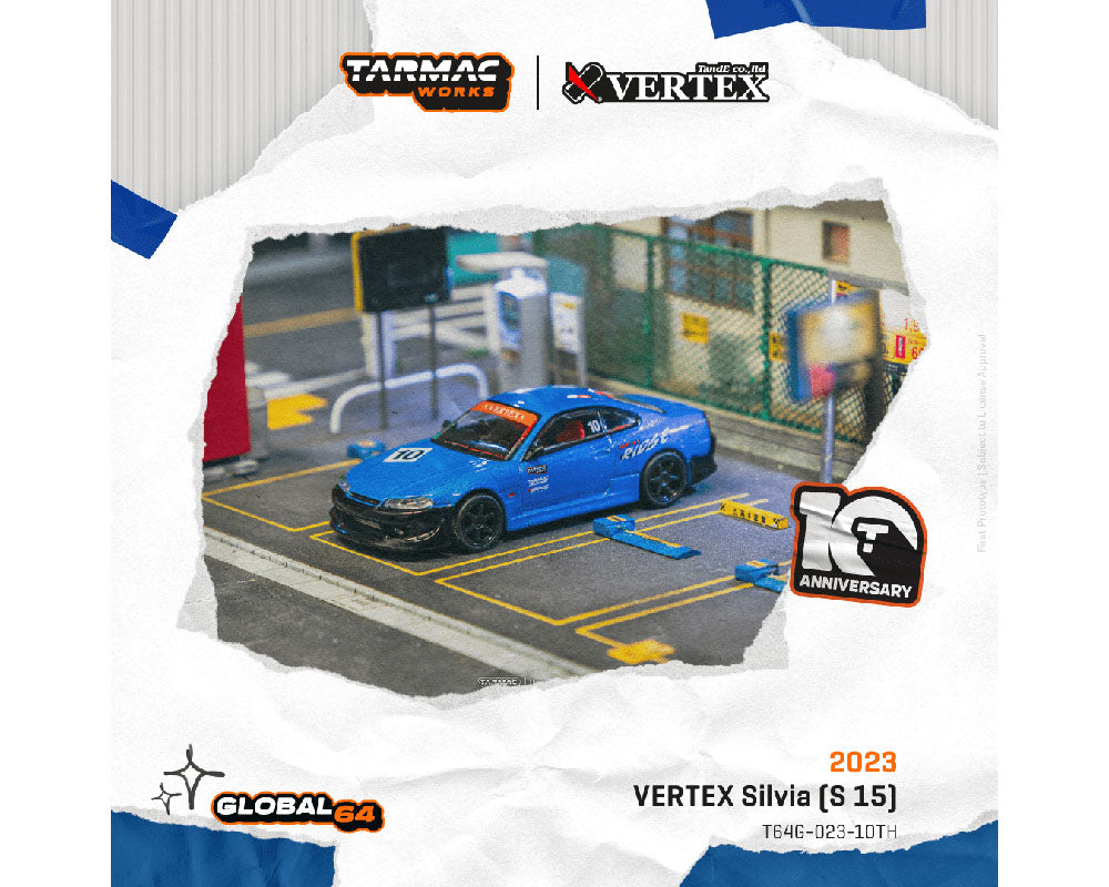 Tarmac Works 1:64 VERTEX Silvia (S15) Tarmac Works 10th Anniversary Limited Edition - House of Cars Virginia