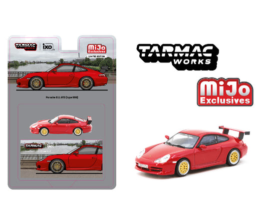 Tarmac Works 1:64 Porsche 911 GT3 (Type 996) – Red – MiJo Exclusives - House of Cars Virginia