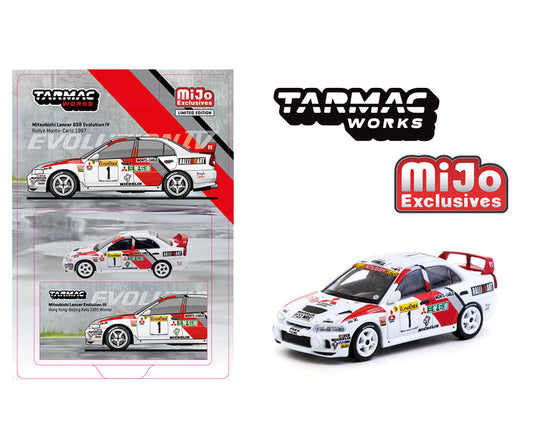 Tarmac Works 1:64 Mitsubishi Lancer Evolution IV Rallye Monte-Carlo 1997 Tommi Mäkinen / Seppo Harjanne - House of Cars Virginia