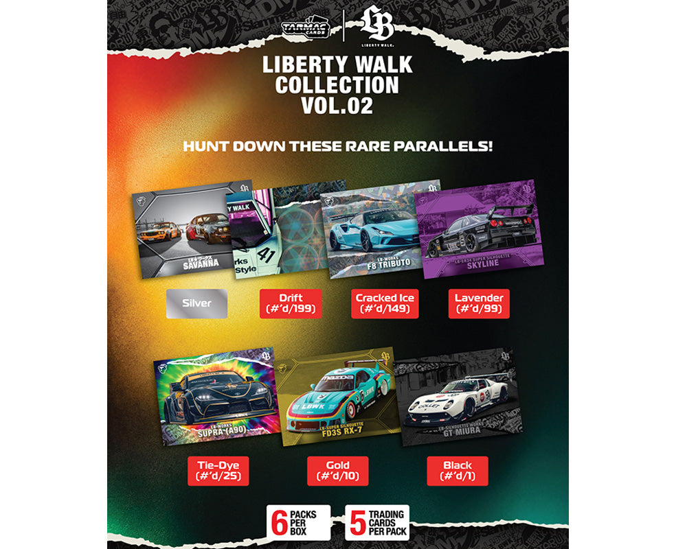 (Preorder) Tarmac Cards Liberty Walk Collectible Trading Cards Volume 2 – Limited Edition - House of Cars Virginia