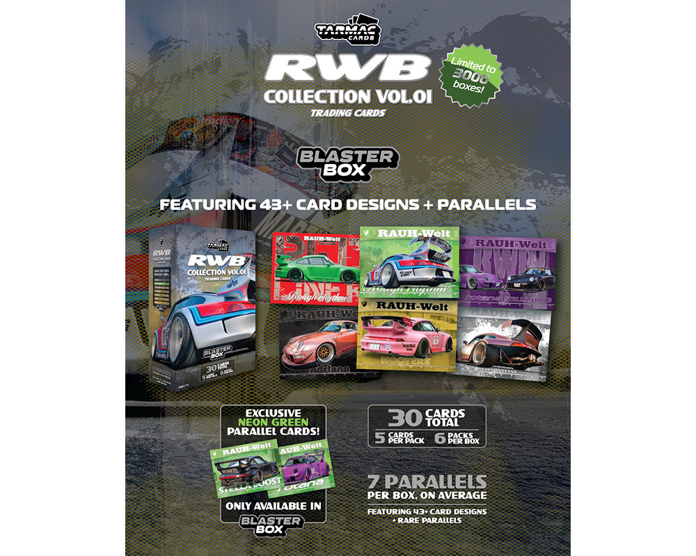 (Preorder) Tarmac Cards RWB Collection Collectible Trading Cards Blaster Box Vol. 01 – Limited Edition - House of Cars Virginia