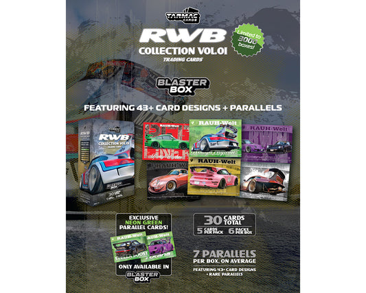 (Preorder) Tarmac Cards RWB Collection Collectible Trading Cards Blaster Box Vol. 01 – Limited Edition - House of Cars Virginia