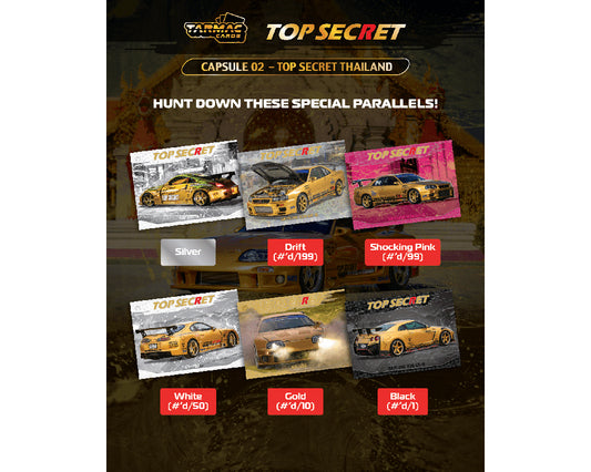 (Preorder) Tarmac Cards Top Secret Thailand Special Edition Collectible Trading Cards Capsule 02 – Limited Edition - House of Cars Virginia