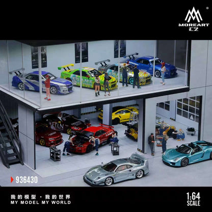 Preorder MoreArt1:64  DOUBLE-DECK CAR EXHIBITION HALL MAINTENANCE ROOM
