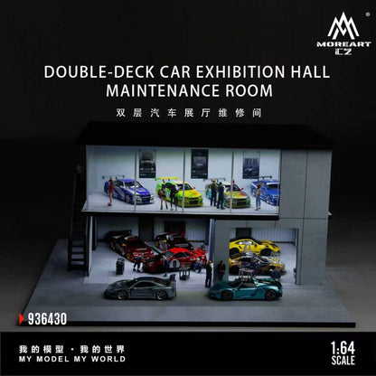 Preorder MoreArt1:64  DOUBLE-DECK CAR EXHIBITION HALL MAINTENANCE ROOM