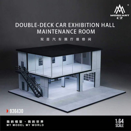 Preorder MoreArt1:64  DOUBLE-DECK CAR EXHIBITION HALL MAINTENANCE ROOM