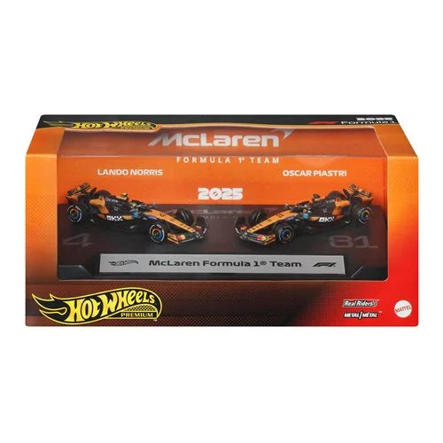 Hot Wheels Premium McLaren 2025 Formula 1® Team #81 & Team #4
