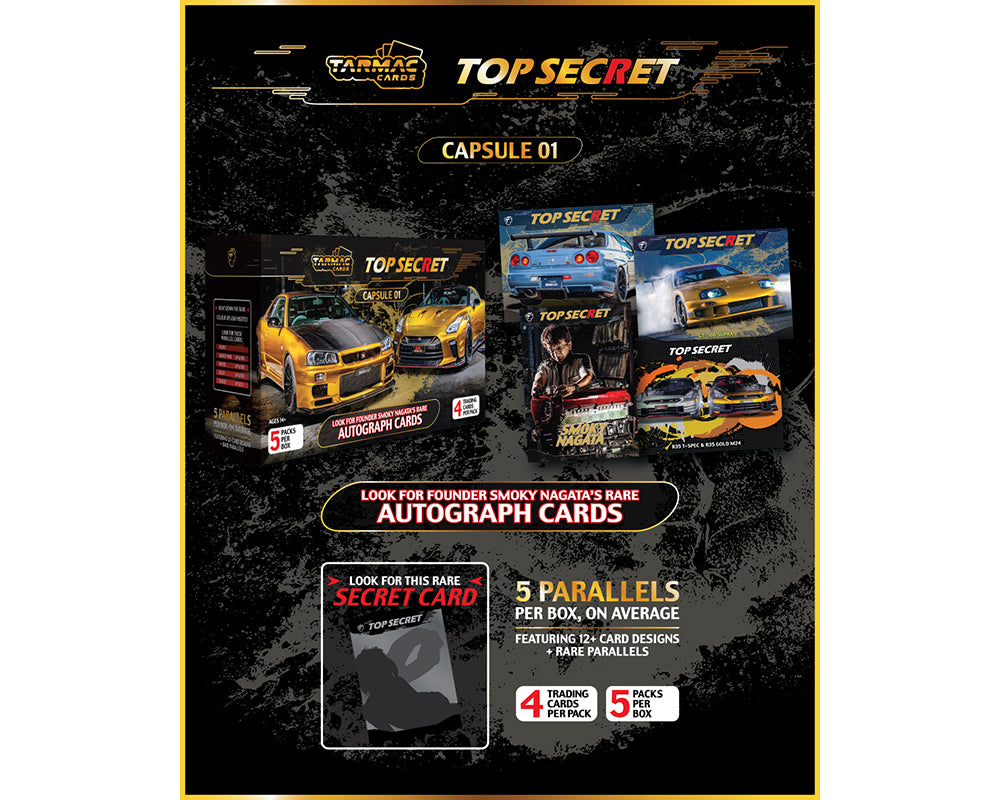 (Preorder) Tarmac Cards Top Secret Capsule Collectible Trading Cards Volume 1 – Limited Edition - House of Cars Virginia