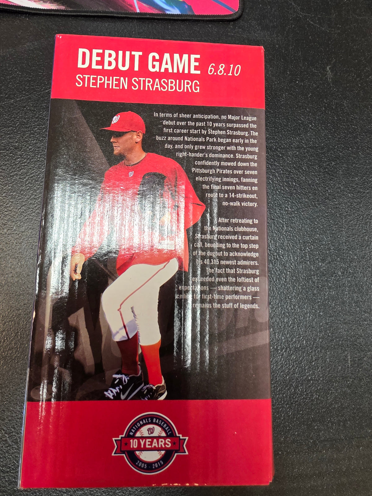 Washington Nationals 2015 Stephen Strasburg Debut Game Bobblehead - New SGA MLB - House of Cars Virginia