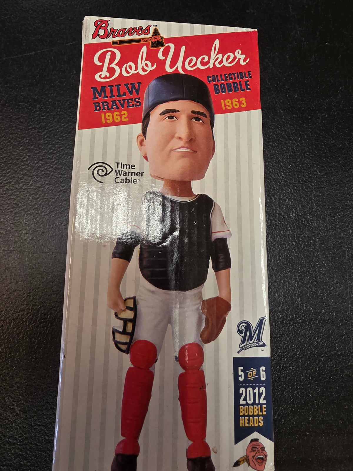 NIB 2012 BOB UECKER MILWAUKEE BREWERS BOBBLEHEAD SGA BRAVES CATCHER 7/29/12 - House of Cars Virginia
