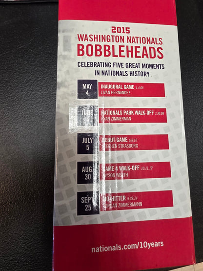 Jordan Zimmerman No Hitter Bobblehead - House of Cars Virginia
