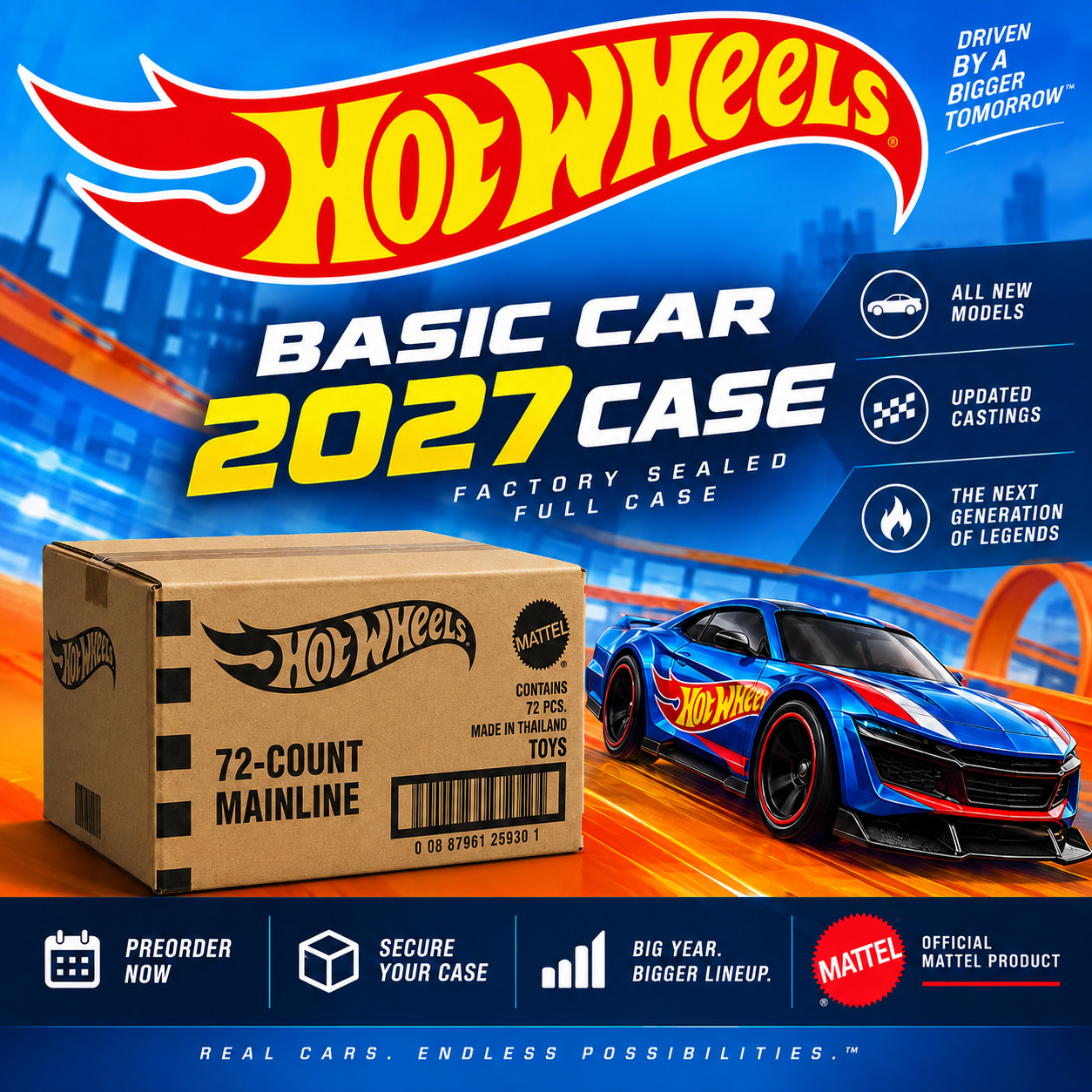 (Preorder) Hot Wheels Basic 2027 Sealed Case D