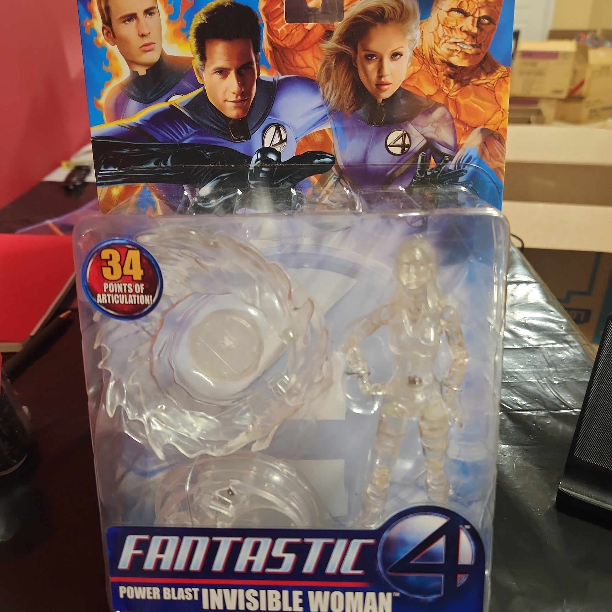 Fantastic 4 Movie Power Blast Clear Invisible Woman Action Figure Brand New Nice. - House of Cars Virginia