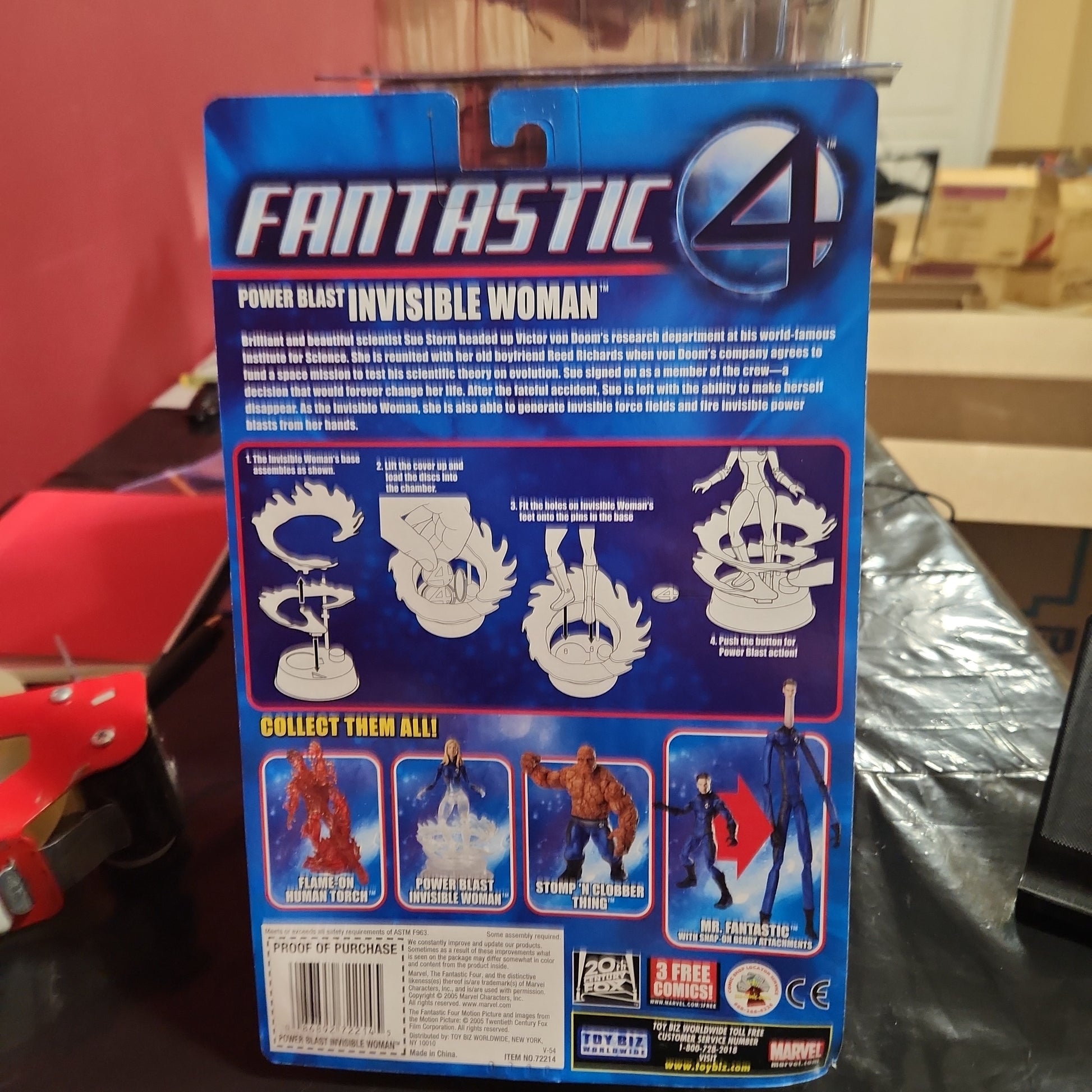 Fantastic 4 Movie Power Blast Clear Invisible Woman Action Figure Brand New Nice. - House of Cars Virginia