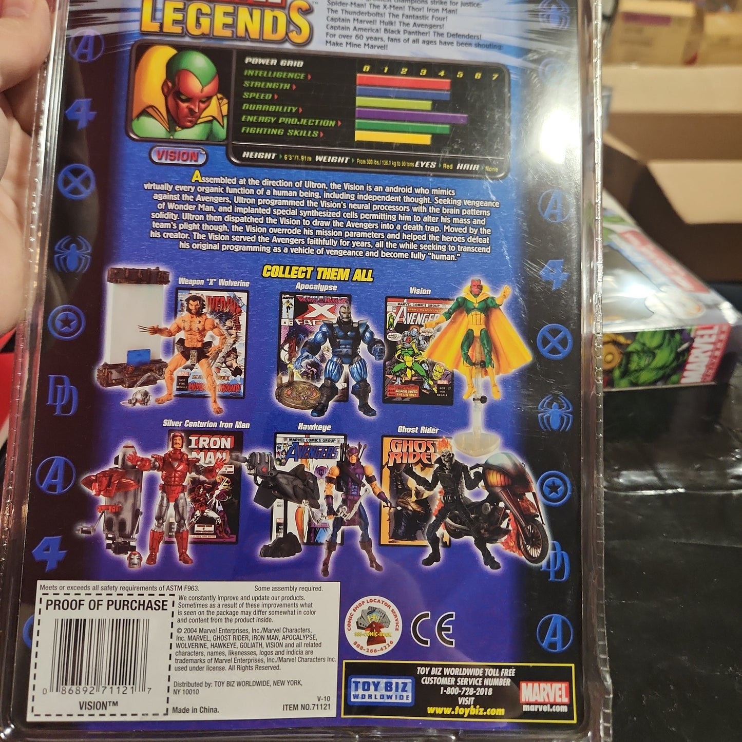 Marvel Legends Series 7 - Phasing Vision Variant NIB NOS - House of Cars Virginia