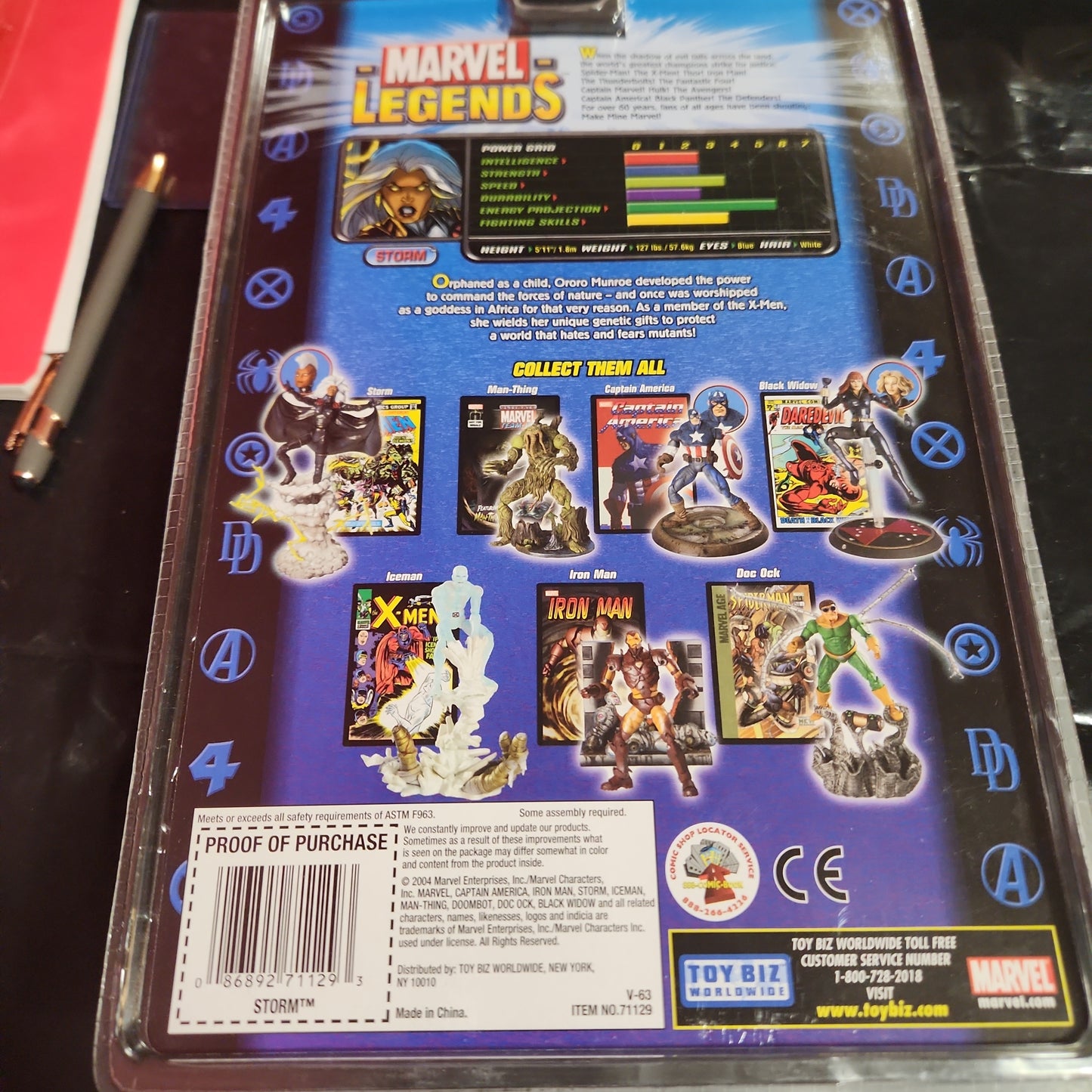 Marvel Legends Series 8 Storm Bonus Comic Book and Marvel vs System Trading Card - House of Cars Virginia