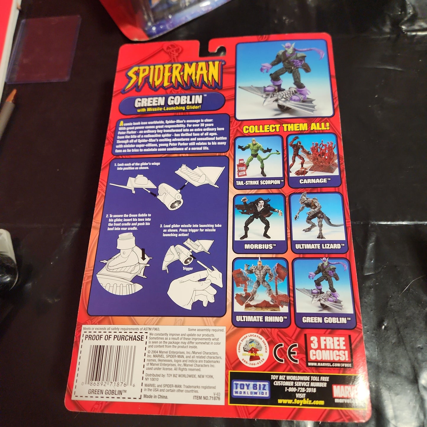 Spiderman Green Goblin with Missile Launching Glider ToyBiz 2004 - House of Cars Virginia