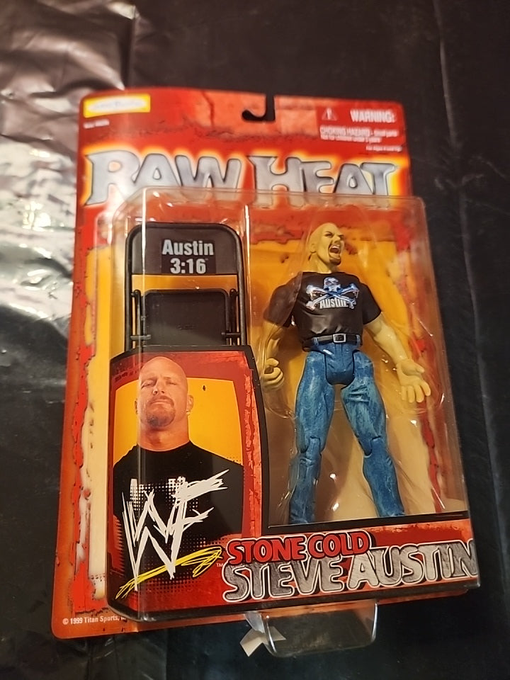 Stone Cold Steve Austin Wrestling Figure 1999 WWE WWF Jakks Pacific Raw Heat - House of Cars Virginia