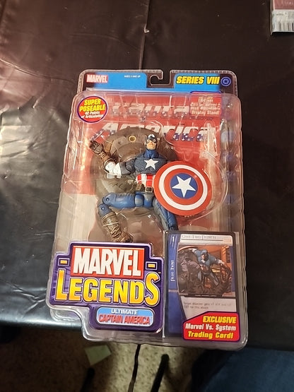 Ultimate Captain America Card Poster Book Marvel Legends Series VIII 8 2004 New - House of Cars Virginia