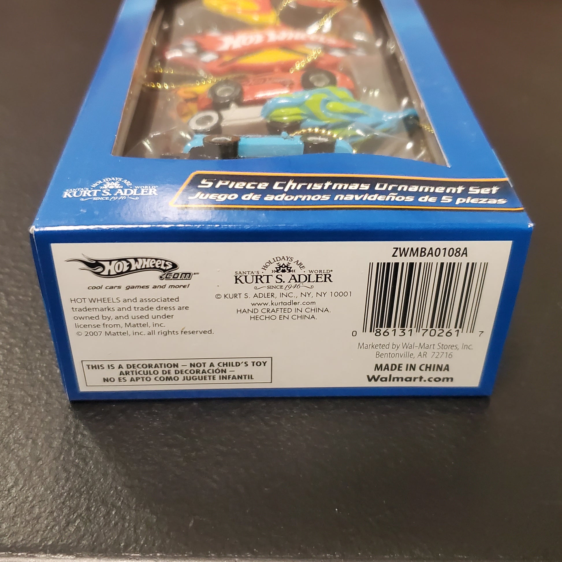 Hot Wheels & Kurt Adler 5 Piece Christmas Ornament Set Resin NOS Vintage - House of Cars Virginia