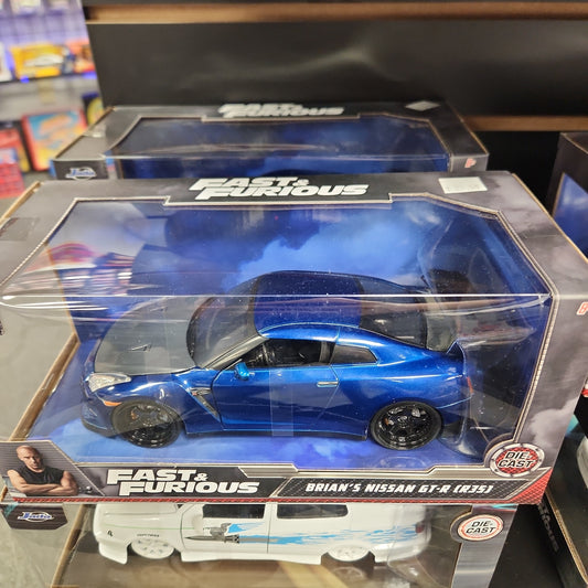 BRIAN'S 2009 NISSAN GTR R35 BLUE "FAST & FURIOUS " 1/24 DIECAST MODEL JADA 97036 - House of Cars Virginia