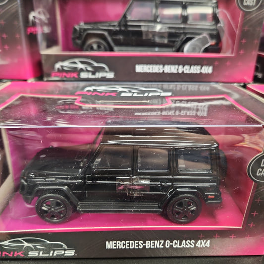 JADA PINK SLIPS MERCEDES BENZ G CLASS 4x4 1/32 DIECAST MODEL CAR BLACK - House of Cars Virginia