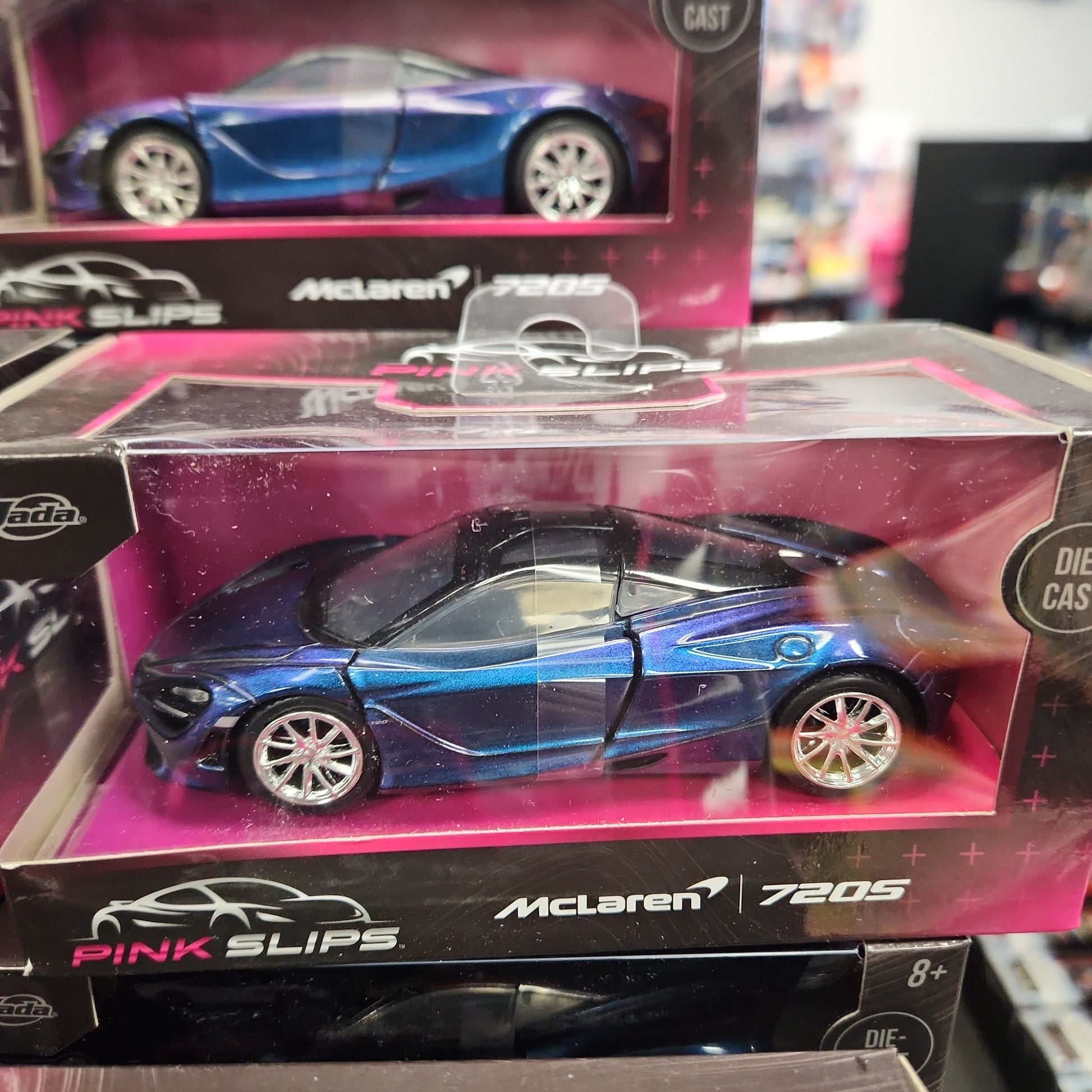 MCLAREN 720S BLUE METALLIC 1/32 DIECAST MODEL CAR BY JADA - House of Cars Virginia