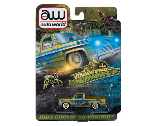 Auto World 1:64 1983 Chevrolet Silverado Lowrider – Green – Weekend Of Wheels Exclusive 2023 - House of Cars Virginia