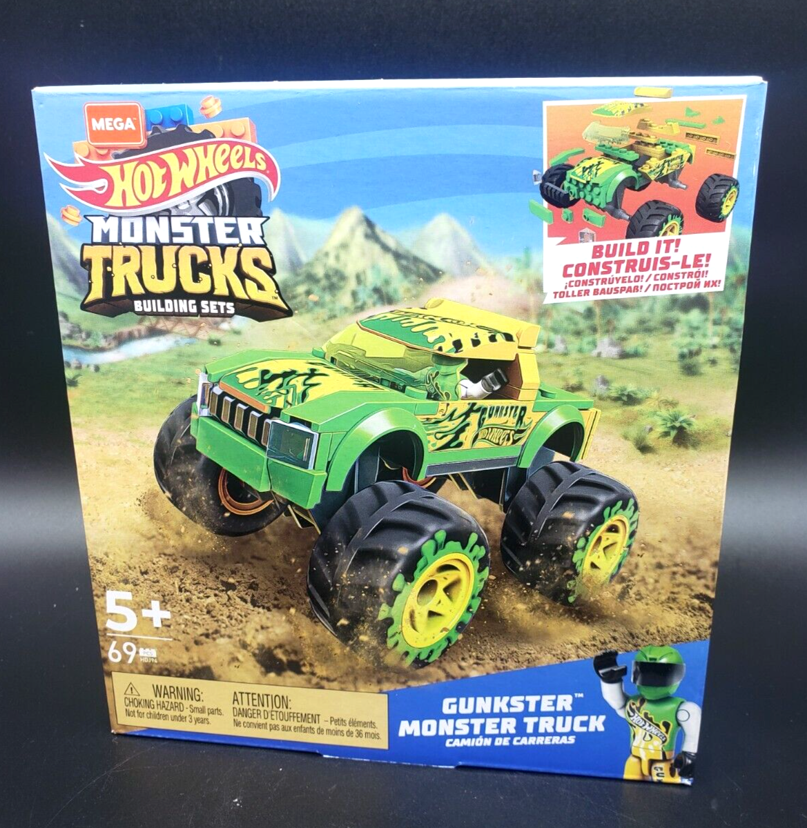 Mega Construx Hot Wheels: (2021) 69pc GUNKSTER Monster Truck!! - House of Cars Virginia