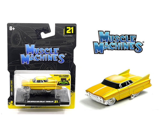 Muscle Machines 1:64 Gene Winfield’s 1961 Cadillac Maybelline – Yellow - House of Cars Virginia