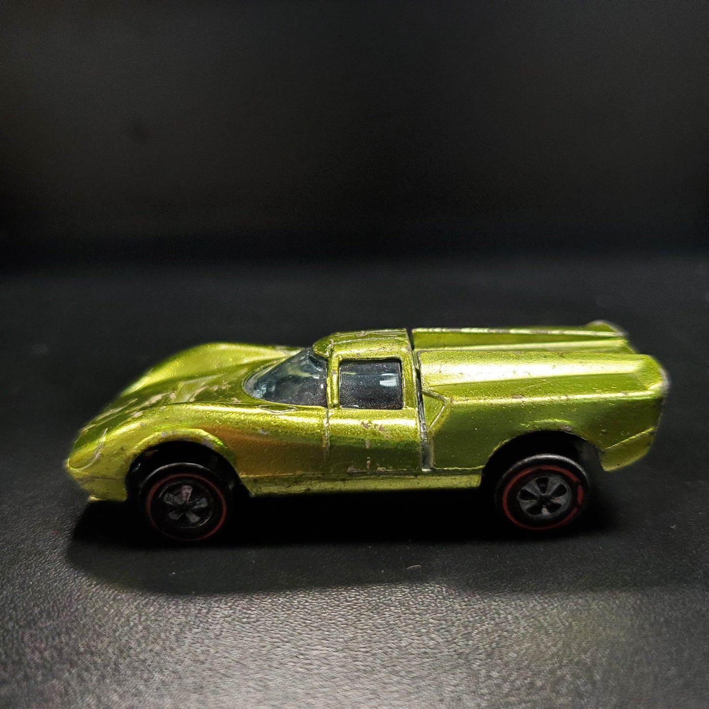 Vintage Hot Wheels Redline 1969 Lola GT70 US Antifreeze Green Made in USA - House of Cars Virginia