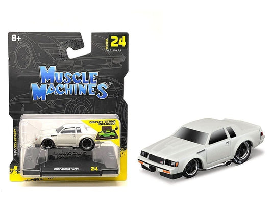 1987 Buick GNX Pearl White 1/64 Diecast Model Car by Muscle Machines - House of Cars Virginia