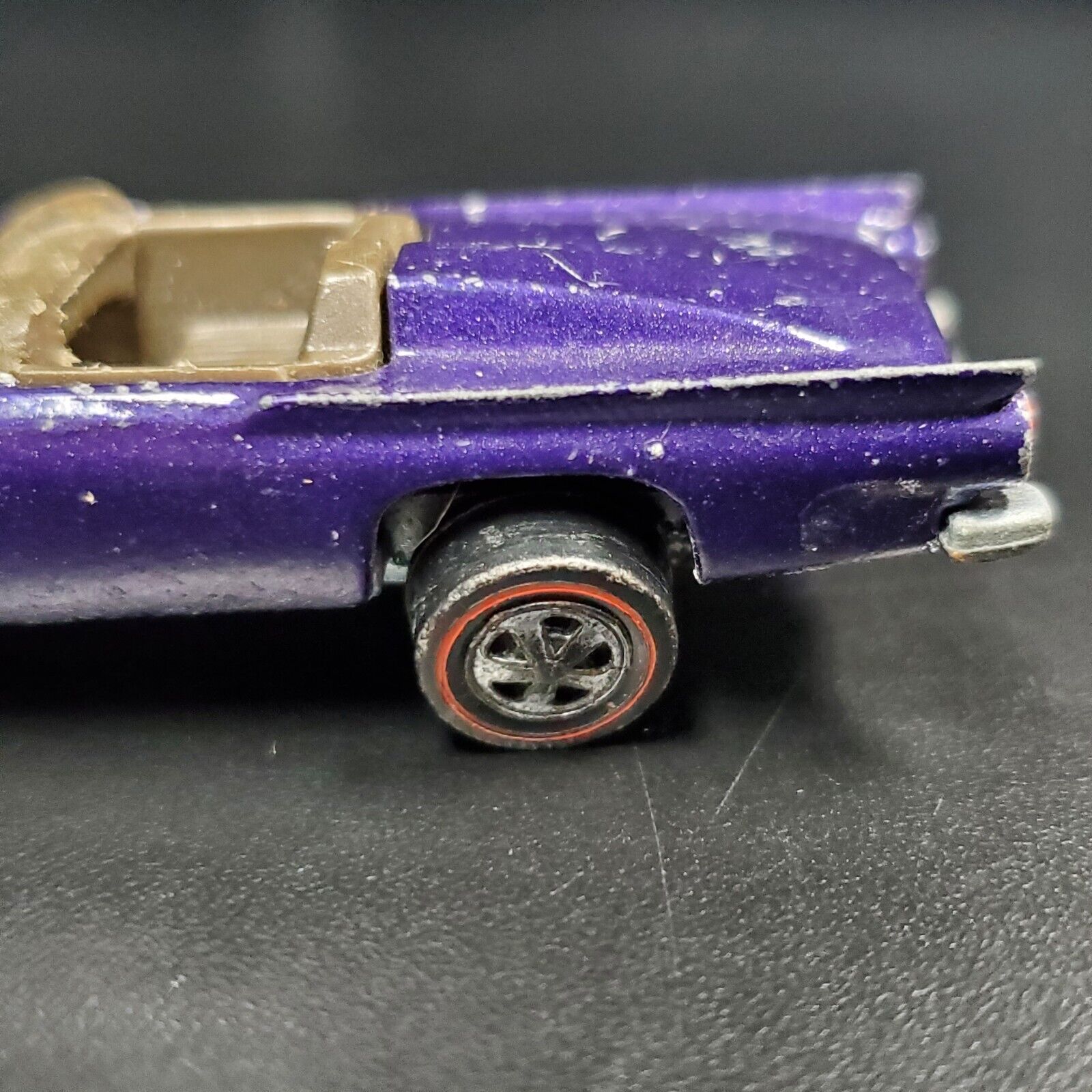 Hot Wheels Redline 1968 Classic 57 T-Bird PURPLE w/brown interior Unrestored Original Loose Car - House of Cars Virginia