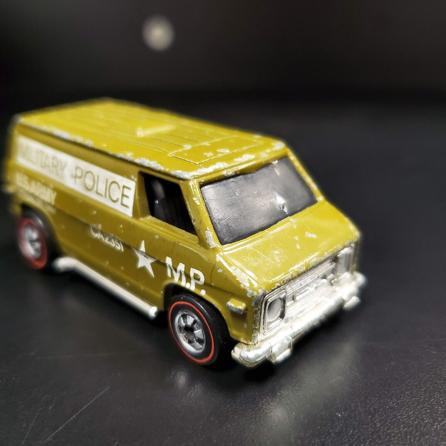 Vintage Hot Wheels Redline 1974 US Army MP Military Police Super Van Green - House of Cars Virginia