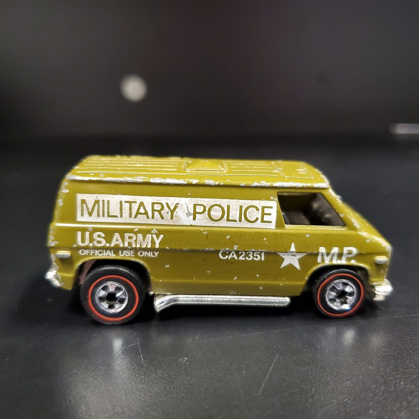 Vintage Hot Wheels Redline 1974 US Army MP Military Police Super Van Green - House of Cars Virginia