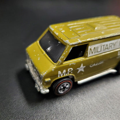 Vintage Hot Wheels Redline 1974 US Army MP Military Police Super Van Green - House of Cars Virginia