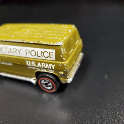 Vintage Hot Wheels Redline 1974 US Army MP Military Police Super Van Green - House of Cars Virginia
