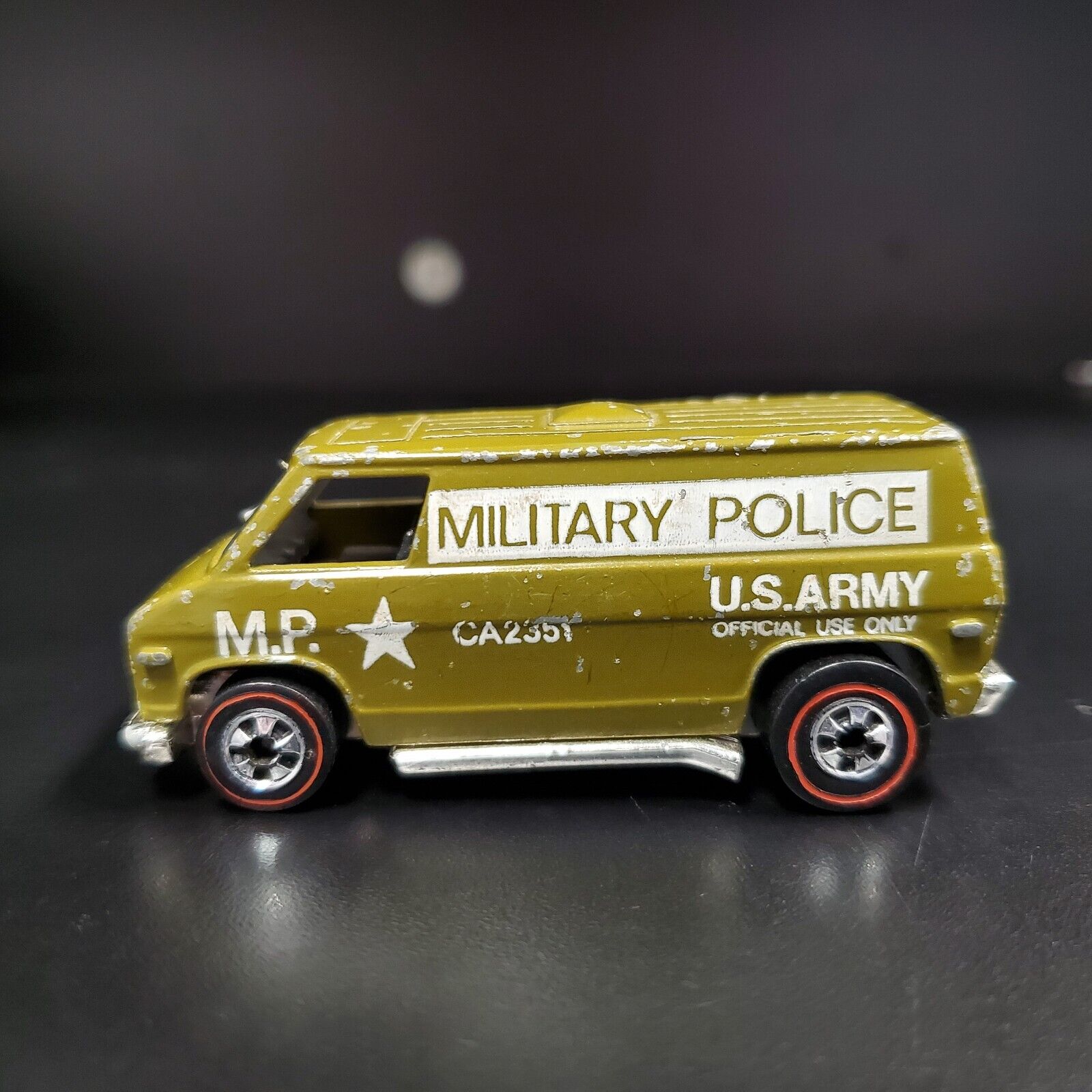 Vintage Hot Wheels Redline 1974 US Army MP Military Police Super Van Green - House of Cars Virginia