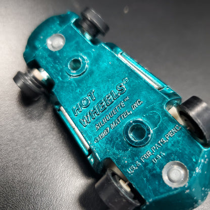 Vintage Hot Wheels Redline Silhouette 1968 Aqua Blue/Green US White Int. - House of Cars Virginia