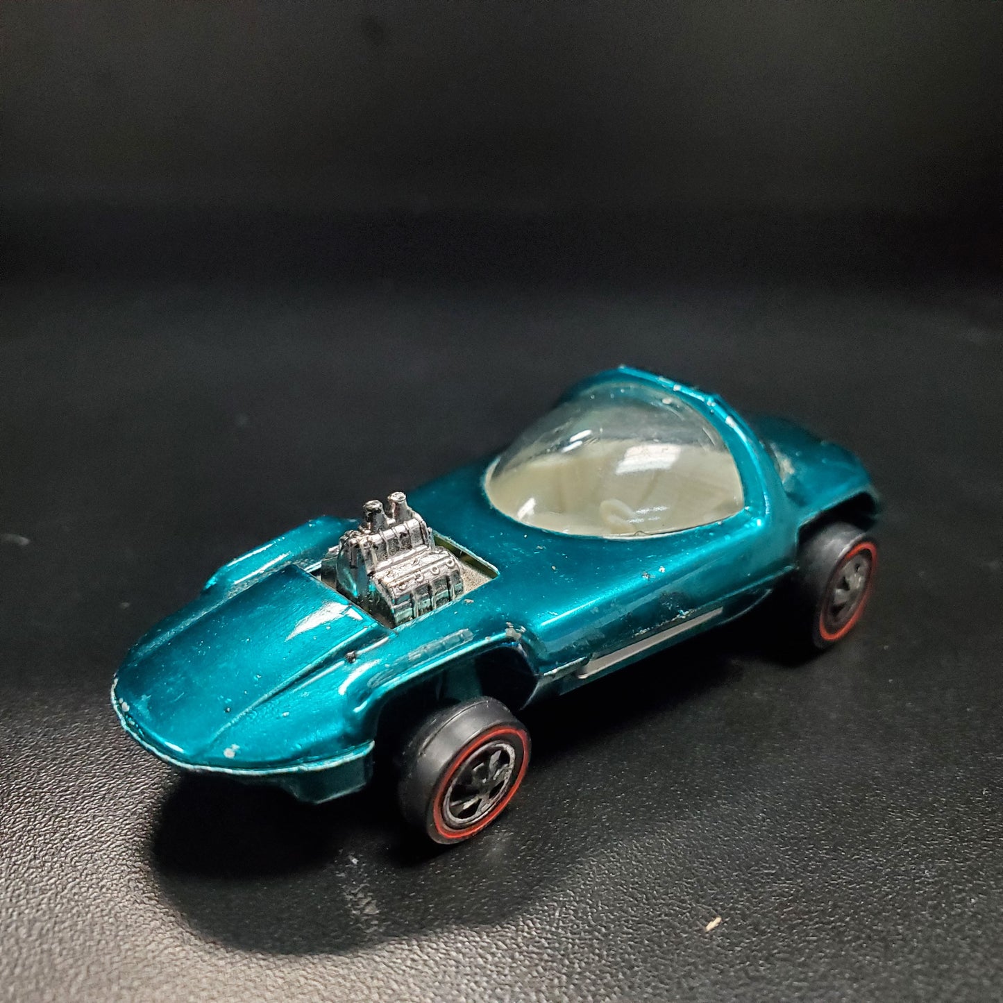 Vintage Hot Wheels Redline Silhouette 1968 Aqua Blue/Green US White Int. - House of Cars Virginia