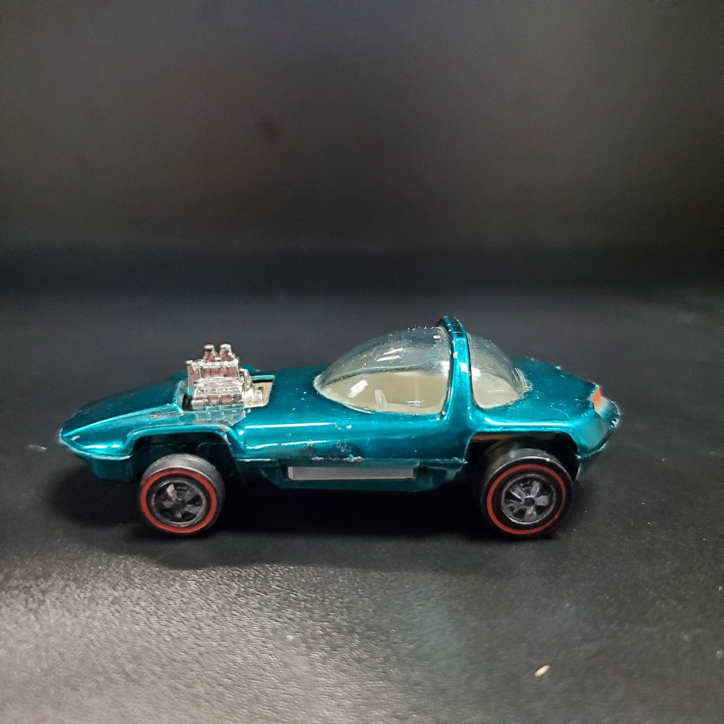 Vintage Hot Wheels Redline Silhouette 1968 Aqua Blue/Green US White Int. - House of Cars Virginia