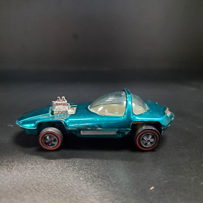Vintage Hot Wheels Redline Silhouette 1968 Aqua Blue/Green US White Int. - House of Cars Virginia