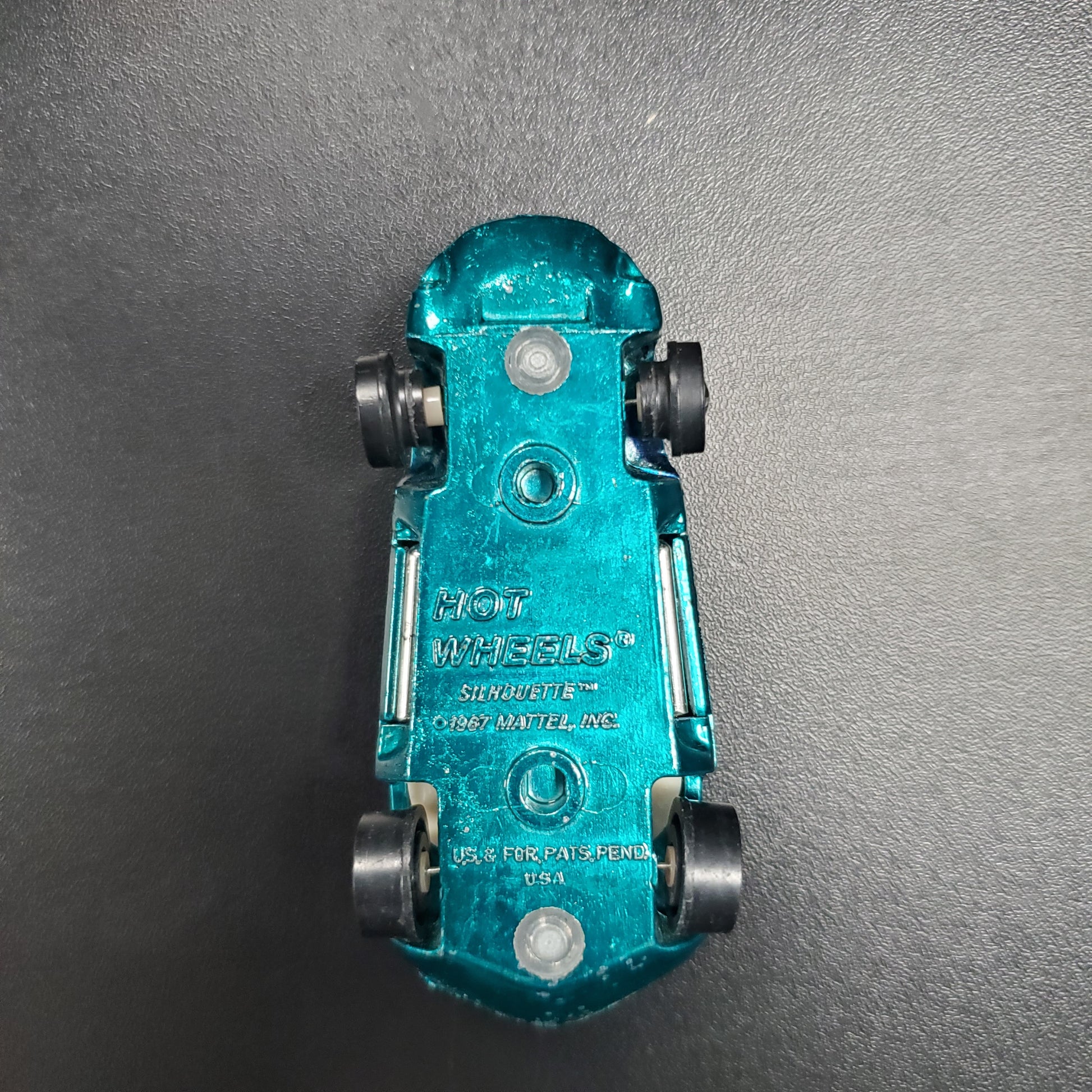 Vintage Hot Wheels Redline Silhouette 1968 Aqua Blue/Green US White Int. - House of Cars Virginia